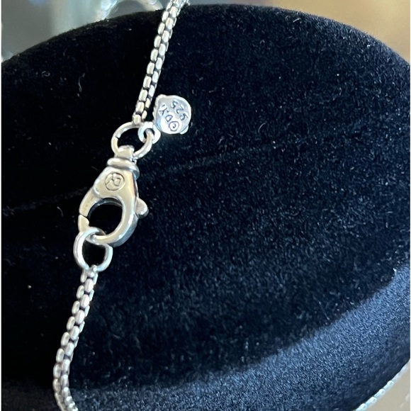 David Yurman Albion 20mm Garnet & Diamonds Pendant/Necklace With 18" Chain. - Picture 7 of 7